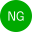 Favicon picture of a green circle with the letters NG inside